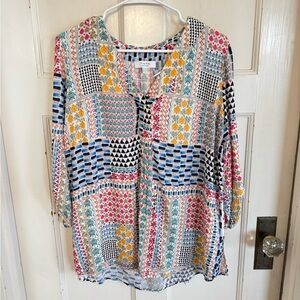Tinta colorful patterned blouse